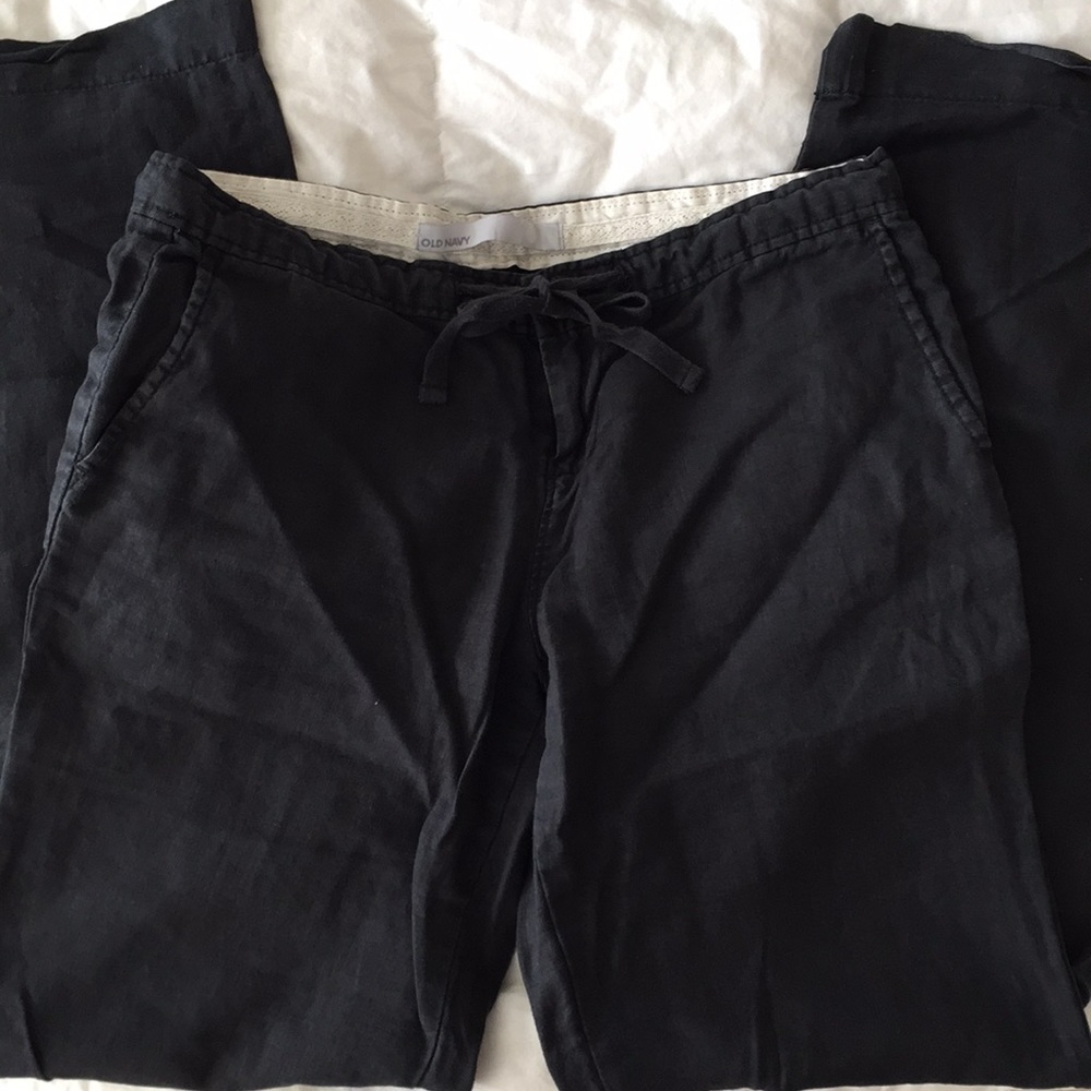 Wide leg linen pants